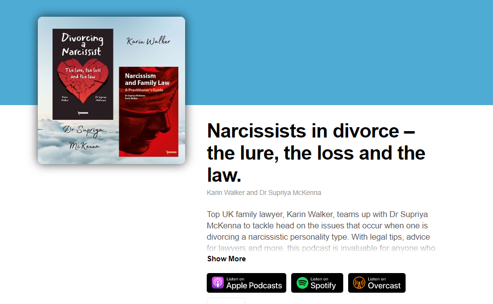 Listen to our authors talk about Narcissism and Divorce